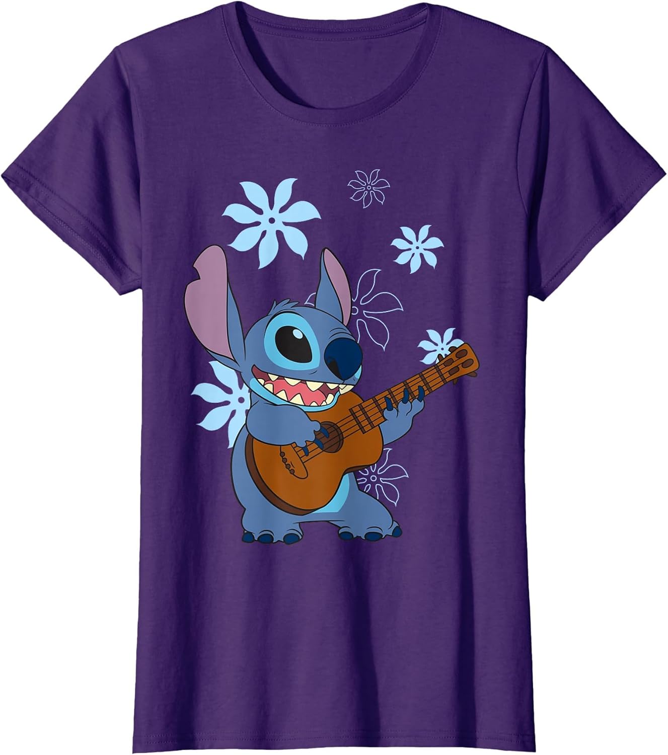 Disney Lilo & Stitch Tropical Stich Ukulele , Women, Purple, XX-Large