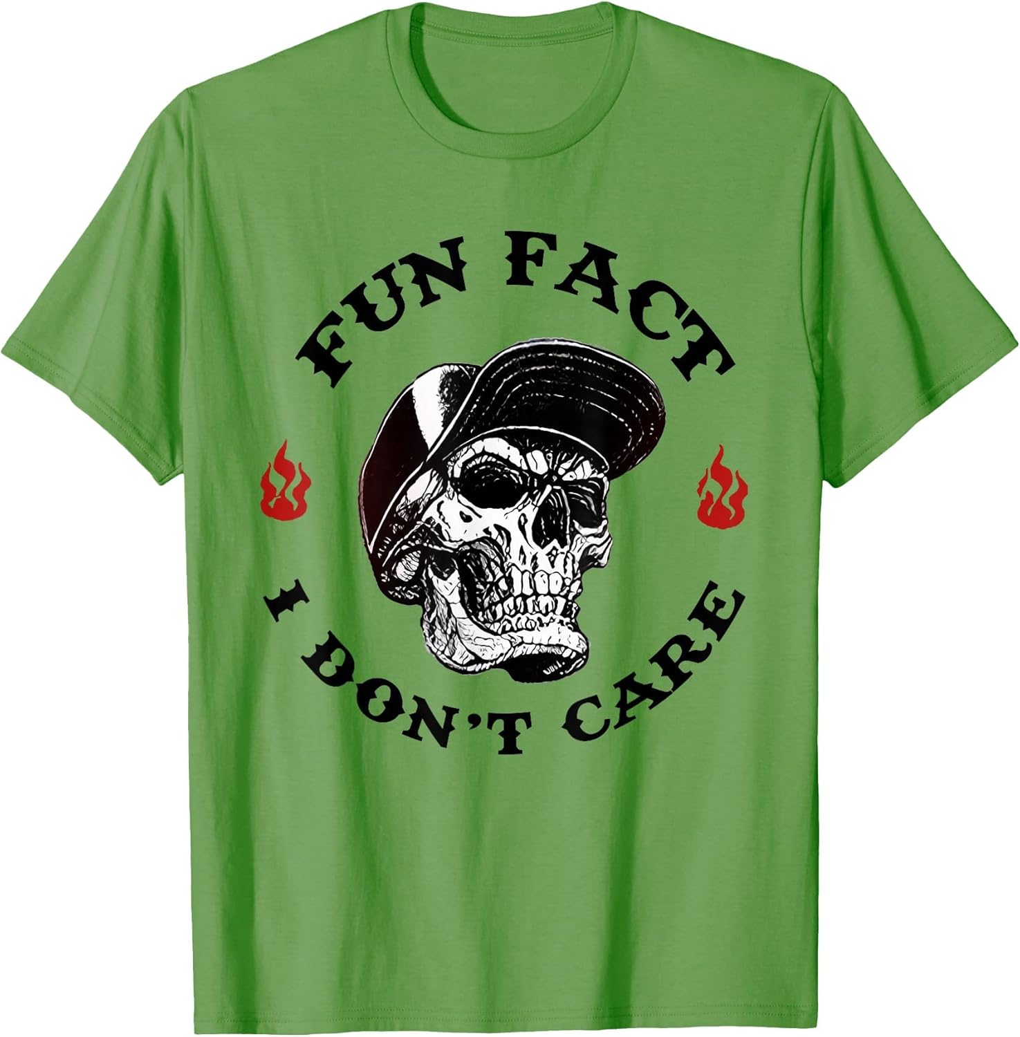 Fun Fact I Don't Care Funny Skeleton Saying Quote Men Women