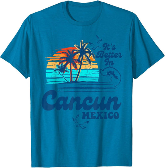 Cancun Mexico Beach Summer Vacation Retro Vintage 80's 70's