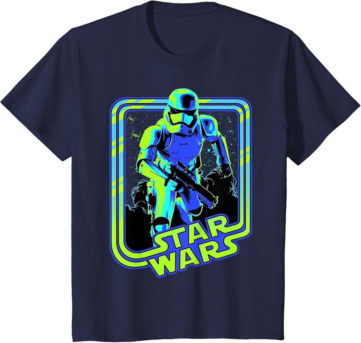 Kids Star Wars Classic Stormtrooper Retro Neon Glow Poster