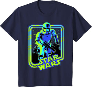 Kids Star Wars Classic Stormtrooper Retro Neon Glow Poster