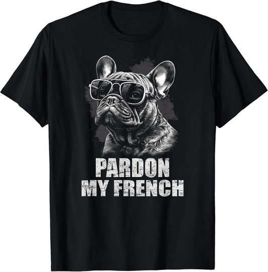 French Bulldog Funny Art with Pardon My French Design