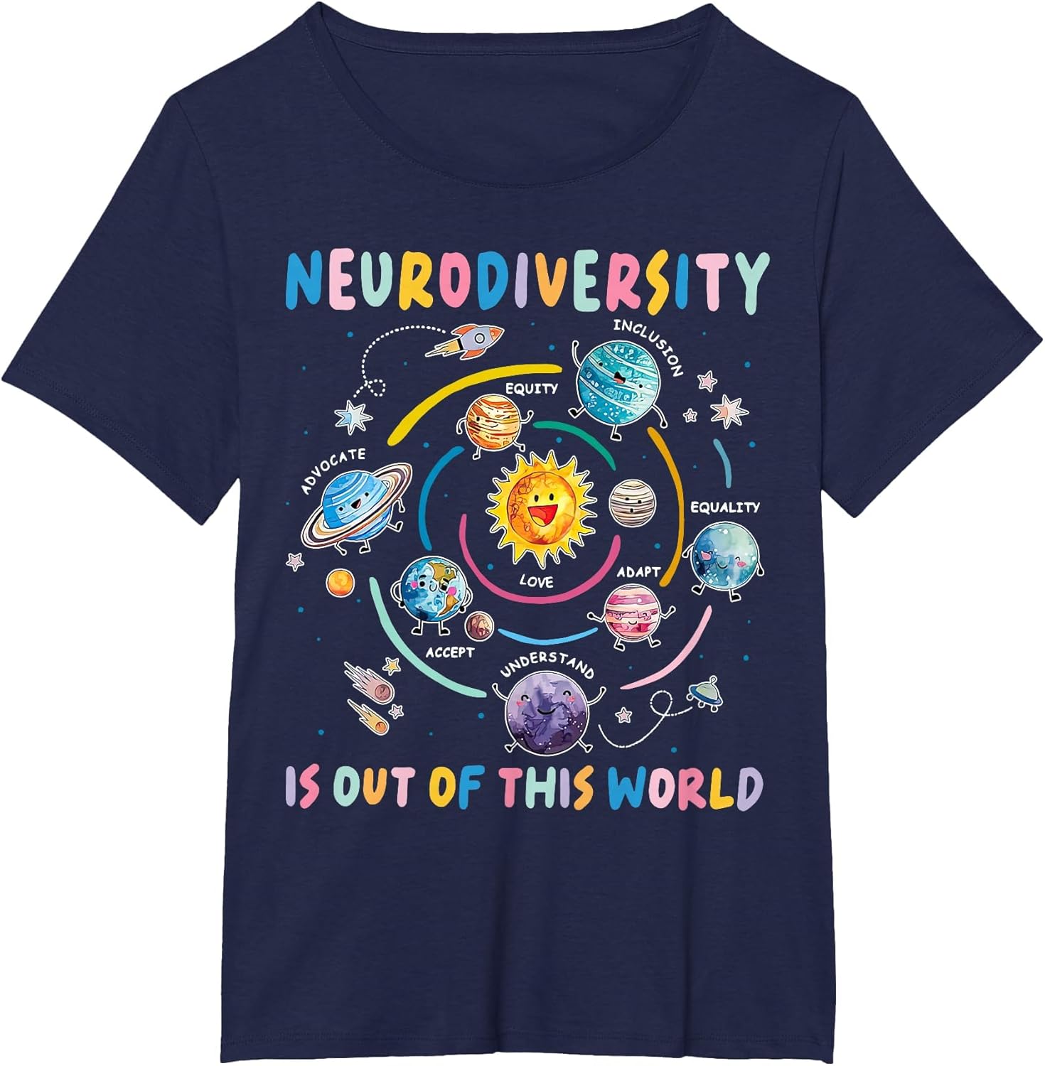 Retro Neurodiversity Out of This World Sped Teacher Autism
