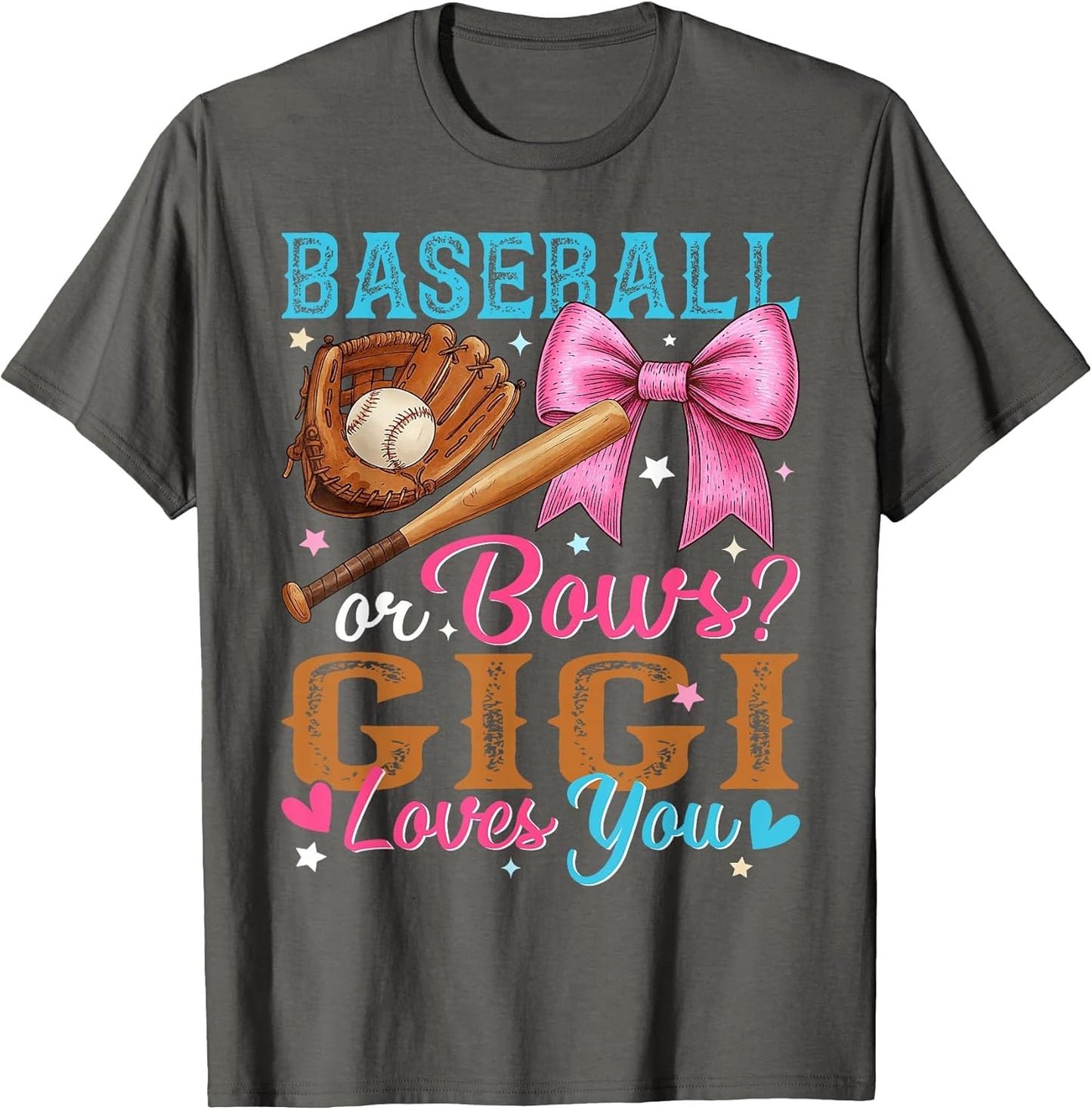 Baseball or Bows Gigi Loves You Gender Reveal Baby Party