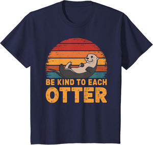 Otter Be Kind to Each Otter Funny Vintage Animal Pun