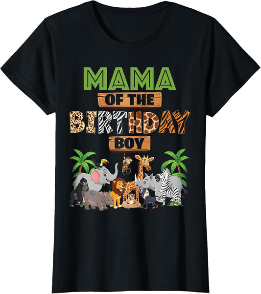 Wild Mama of The Birthday Boy Zoo Safari Jungle Animal