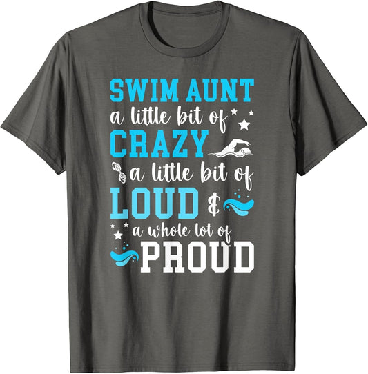Swim Aunt Crazy Loud Aunt of A Swimmer Auntie