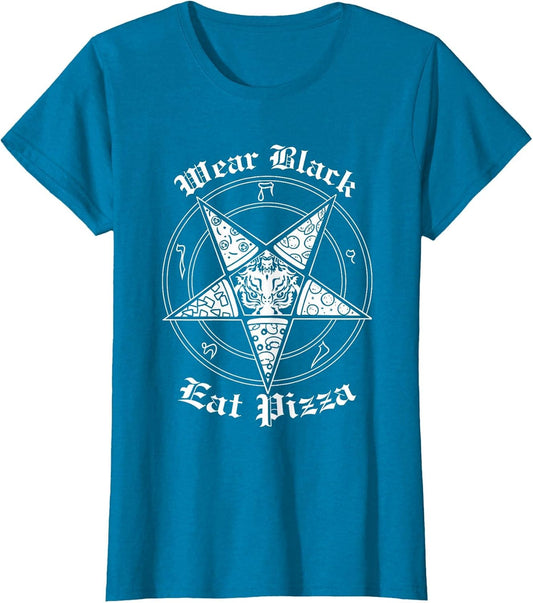 Wear Black Eat Pizza Satan Sigil Baphomet Pentagram