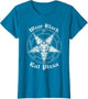 Wear Black Eat Pizza Satan Sigil Baphomet Pentagram