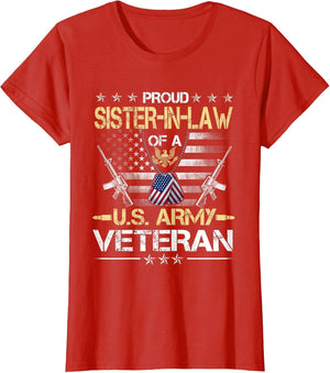 Proud Sister-in-Law of A U.S. Army Veteran Flag- Veterans