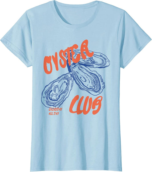 Retro Funny Oyster Club Seafood Lovers Enthusiasts Saying