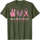 Peace Love Cure Pink Ribbon Breast Cancer Awareness