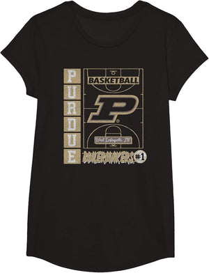 Purdue Boilermakers Basketball Vintage Court Black