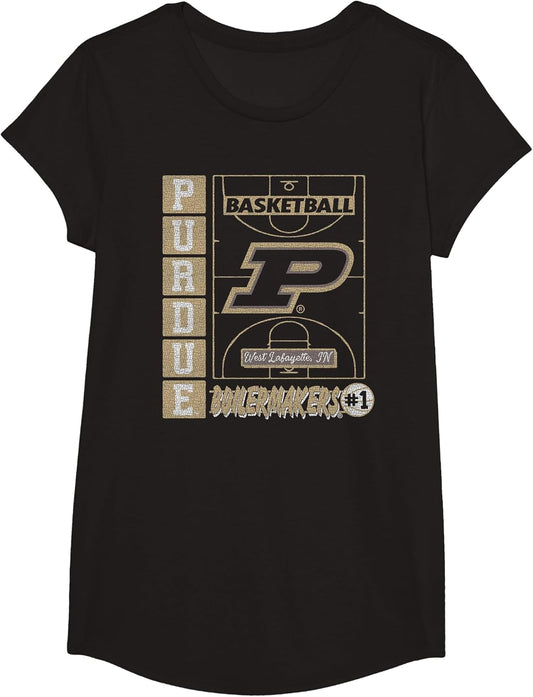 Purdue Boilermakers Basketball Vintage Court Black
