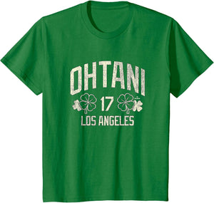 Shohei Ohtani Los Angeles Baseball St. Patrick's Clover