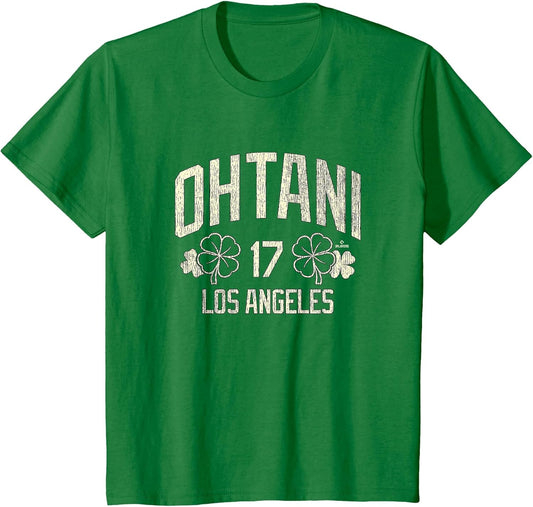 Shohei Ohtani Los Angeles Baseball St. Patrick's Clover