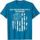 USS Oklahoma City Military Veteran Distressed USA Flag