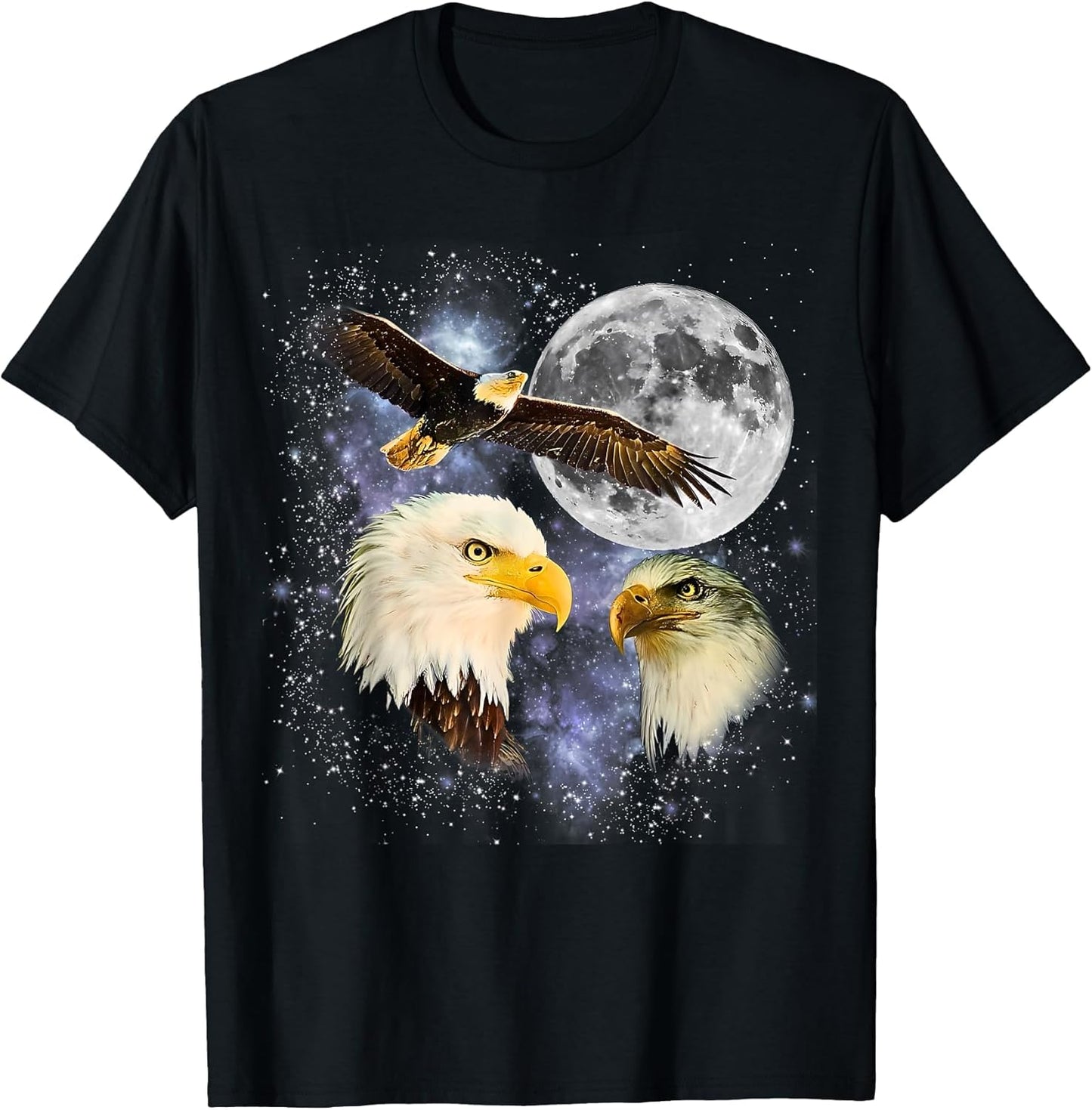 Three Bald Eagle Moon Meme Funny American Bird Eagles Lover