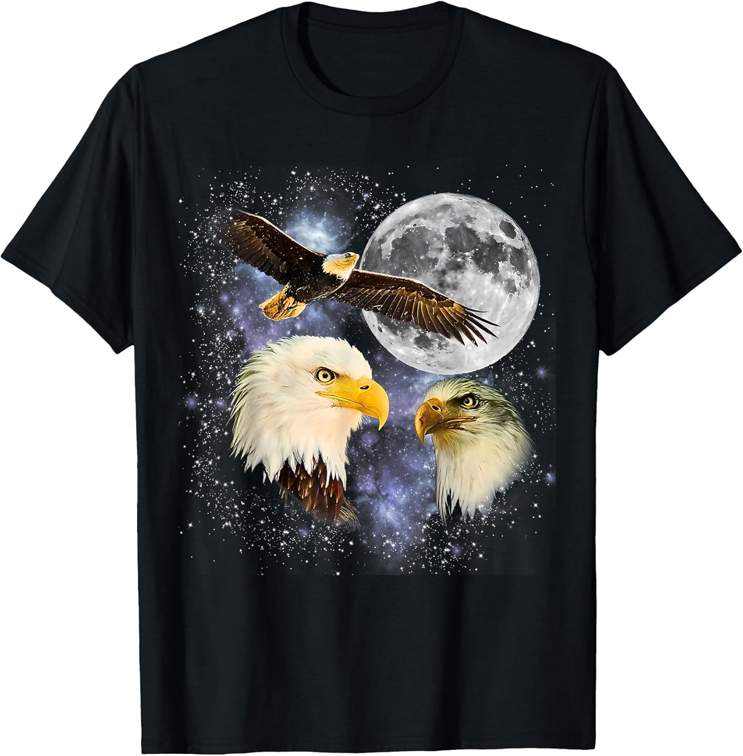 Three Bald Eagle Moon Meme Funny American Bird Eagles Lover