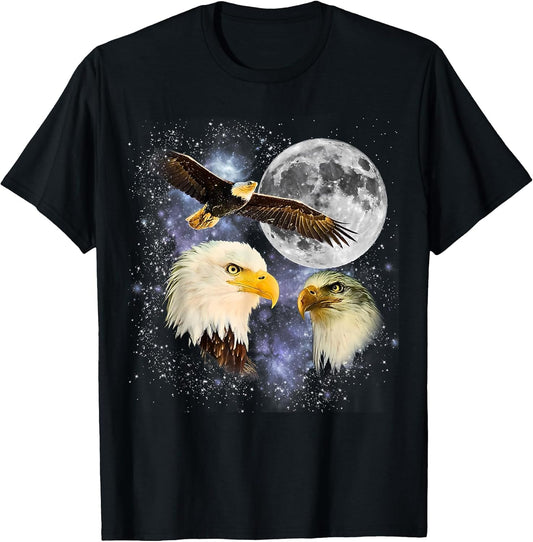 Three Bald Eagle Moon Meme Funny American Bird Eagles Lover