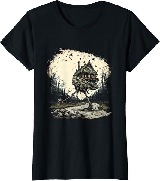 Walking House on Chicken Legs Slavic Folklore Baba Yaga Art