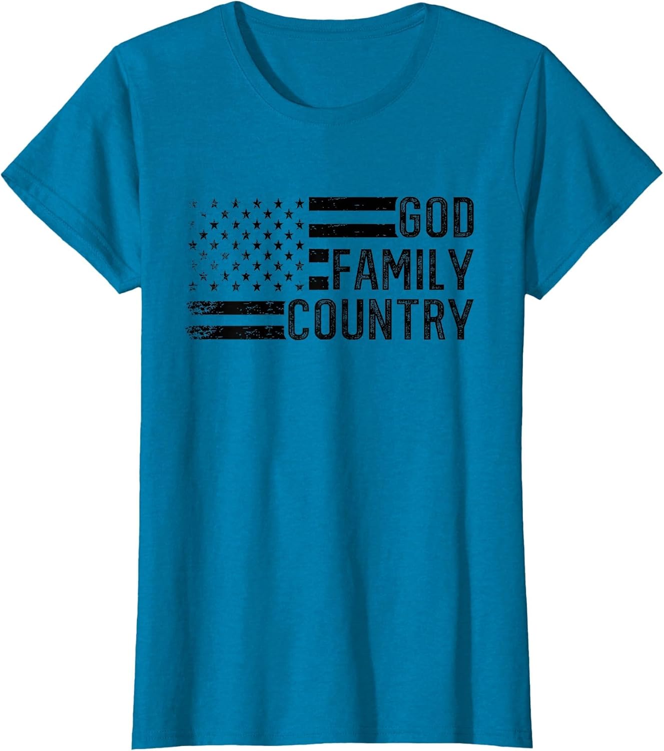 God Family Country - Patriotic Christian US Flag