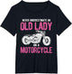 Bike Rider Old Lady On A Motorcycle