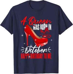 Birthday Women Saying A Queen was Born in October