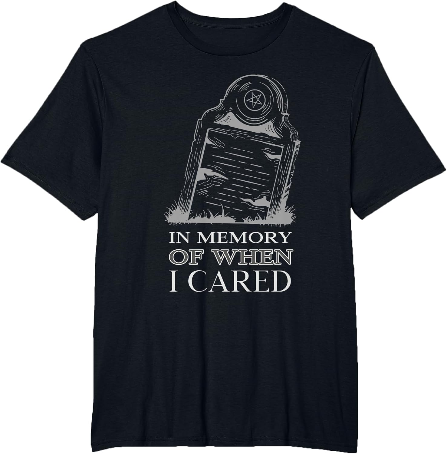 Funny Goth Tombstone in Memory of When I Cared