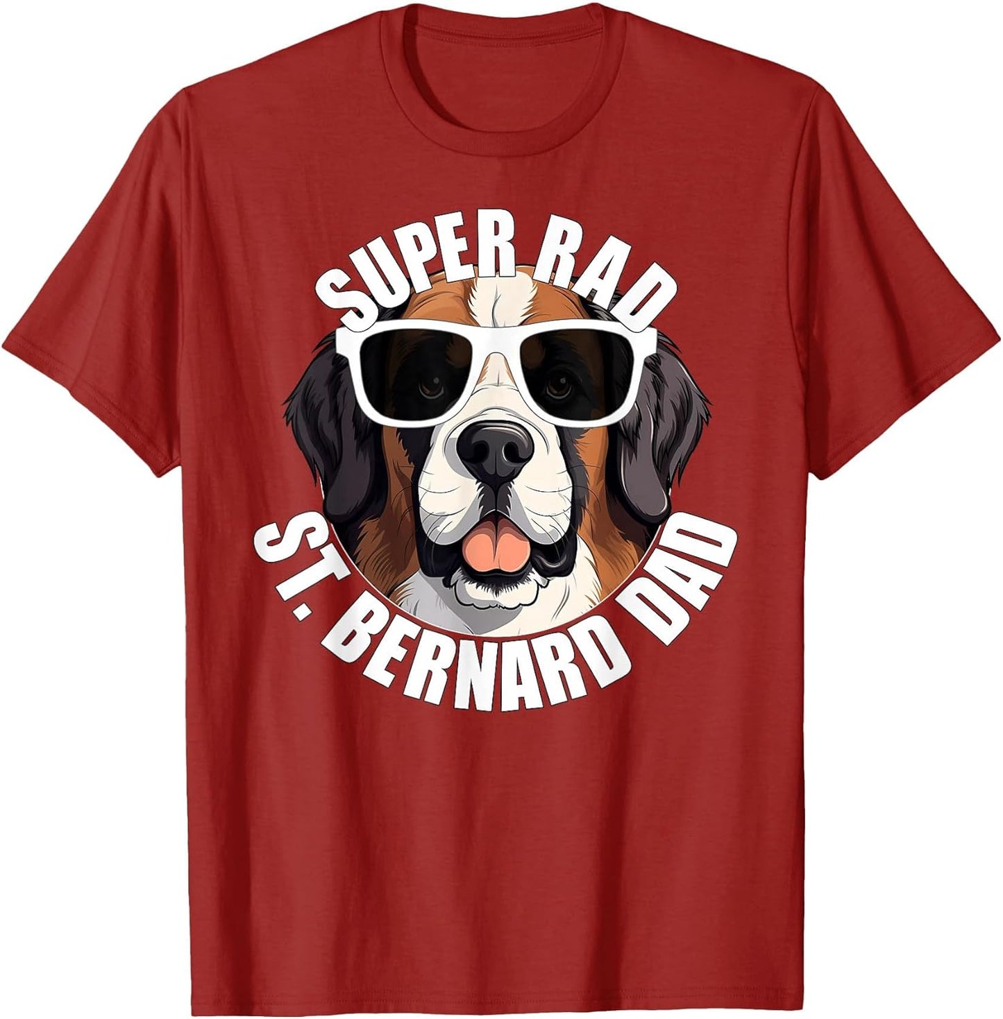 Saint Bernard Dad Puppy Dog in Sunglasses Funny Super Rad