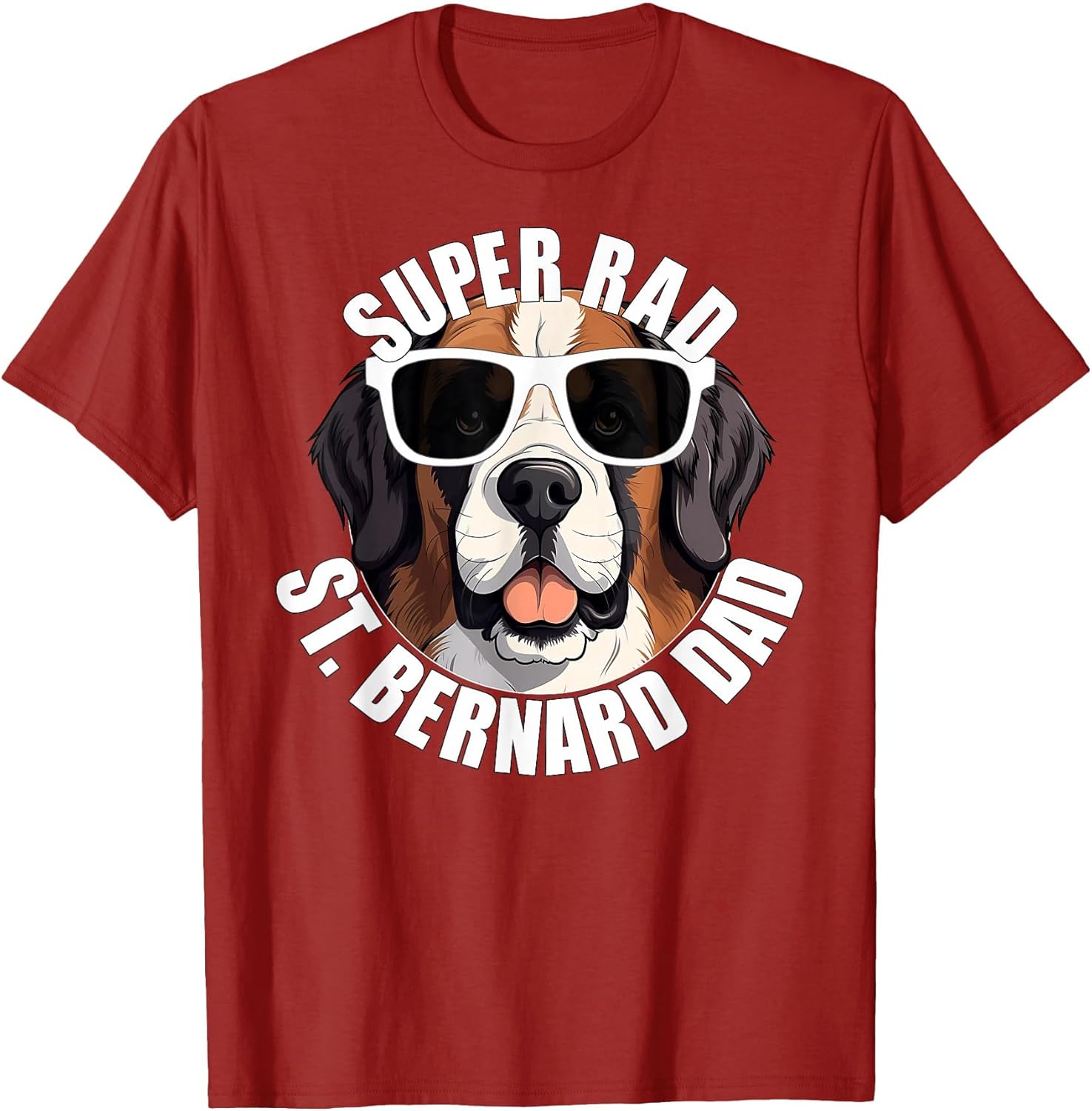 Saint Bernard Dad Puppy Dog in Sunglasses Funny Super Rad