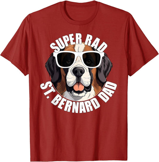 Saint Bernard Dad Puppy Dog in Sunglasses Funny Super Rad