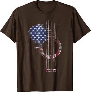 American Flag Guitar Player Lover