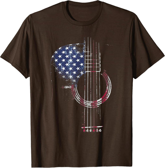 American Flag Guitar Player Lover