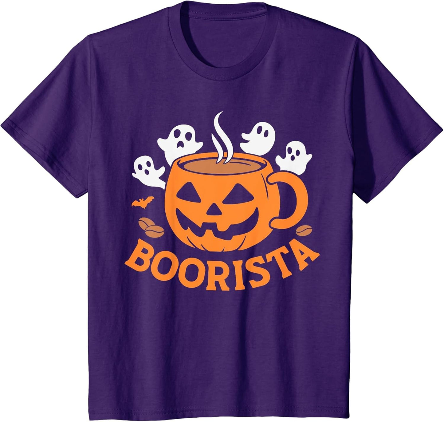 Boorista, Funny Barista, Pumpkin Coffee Ghost Halloween Pun
