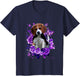 Funny Purple Beagle Purple Flower and Butterfly