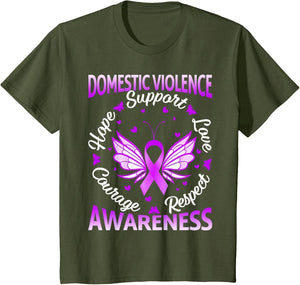 Domestic Violence Awareness Love Support Purple Butterflies