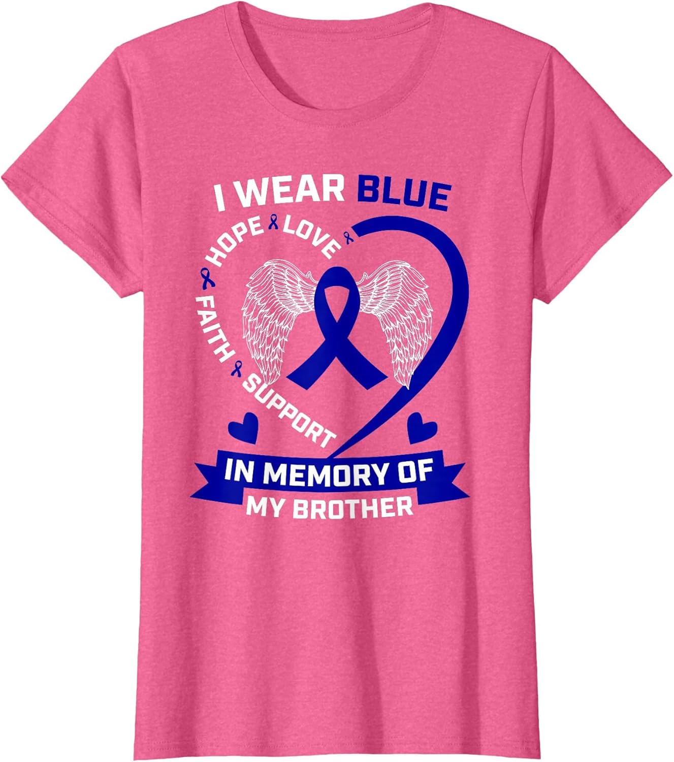 I Wear Blue in Memory of My Brother Colon Cancer Awareness