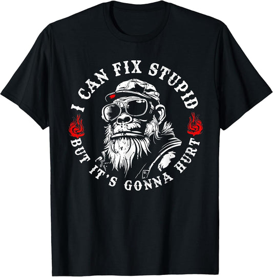 I Can Fix Stupid But It's Gonna Hurt Monkey Vintage Funny