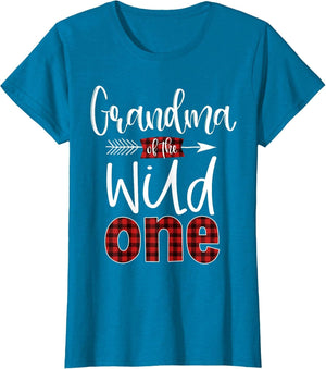 Grandma of The Wild One Shirt Plaid Lumberjack 1st Birthday