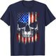 4th of July Shirt Men American Flag Skull Skeleton
