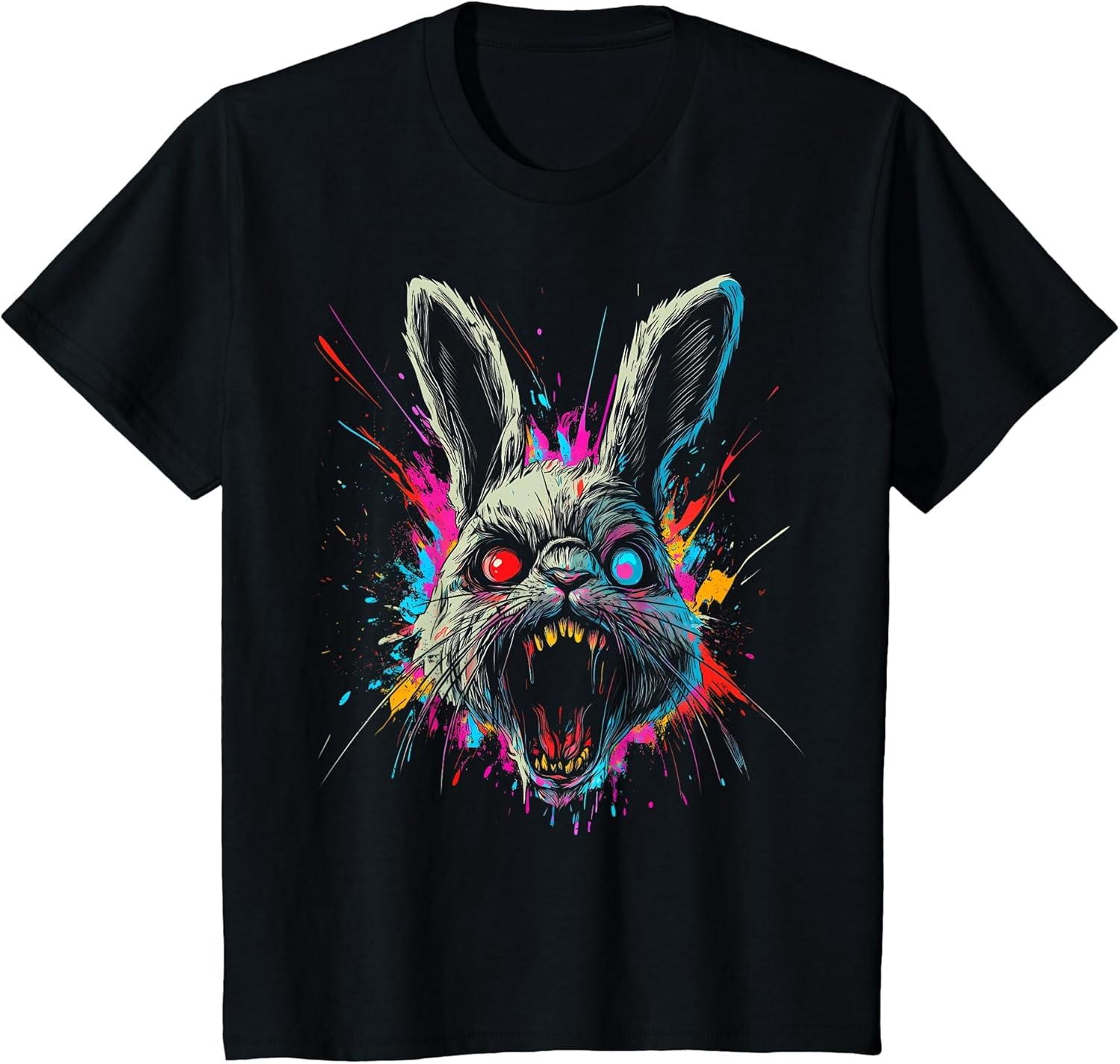 Scary Rabbit Halloween Horror Easter Day Bunny Face Tie Dye