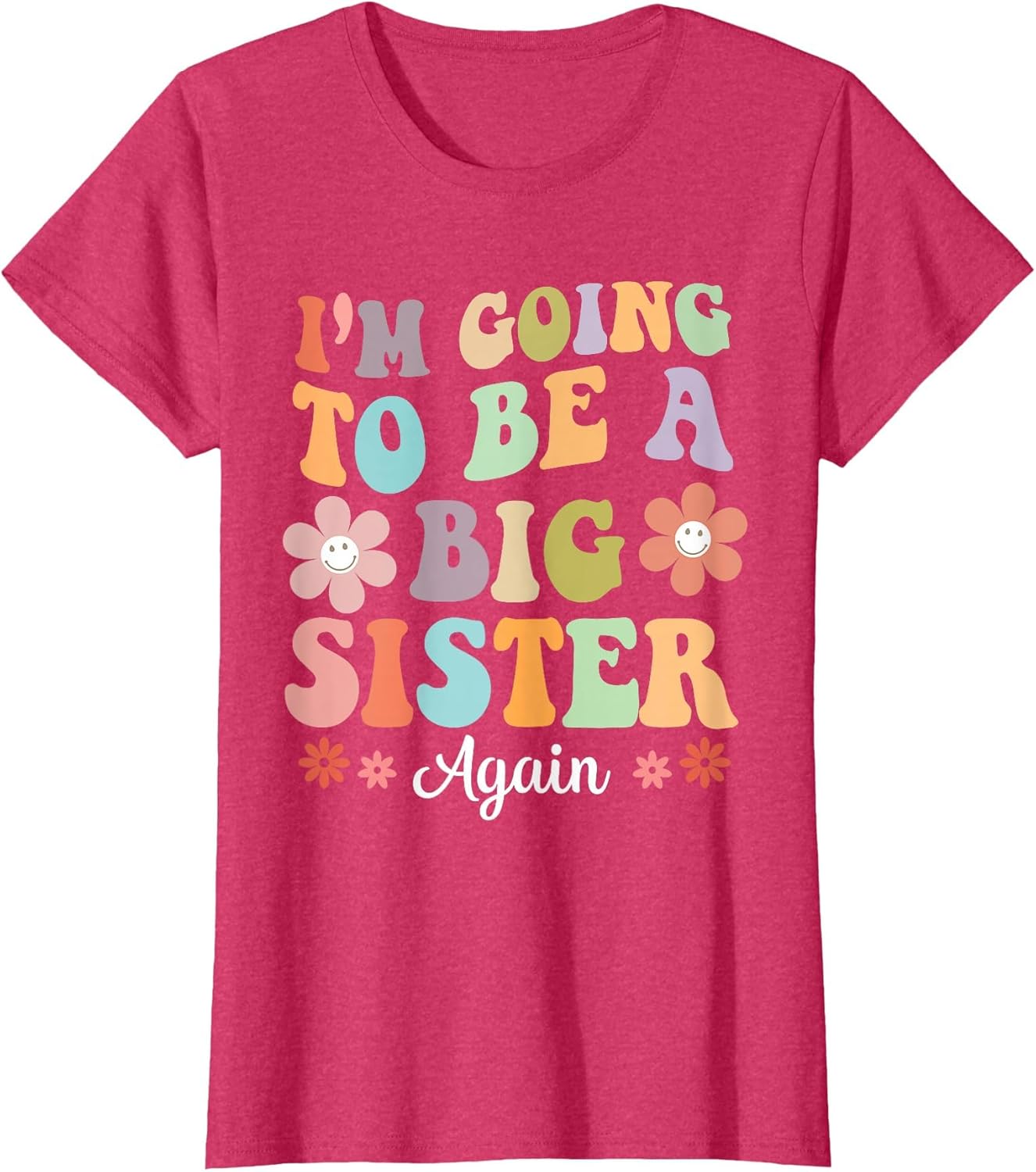 I'm Going to Be a Big Sister Again Floral Design for Girls
