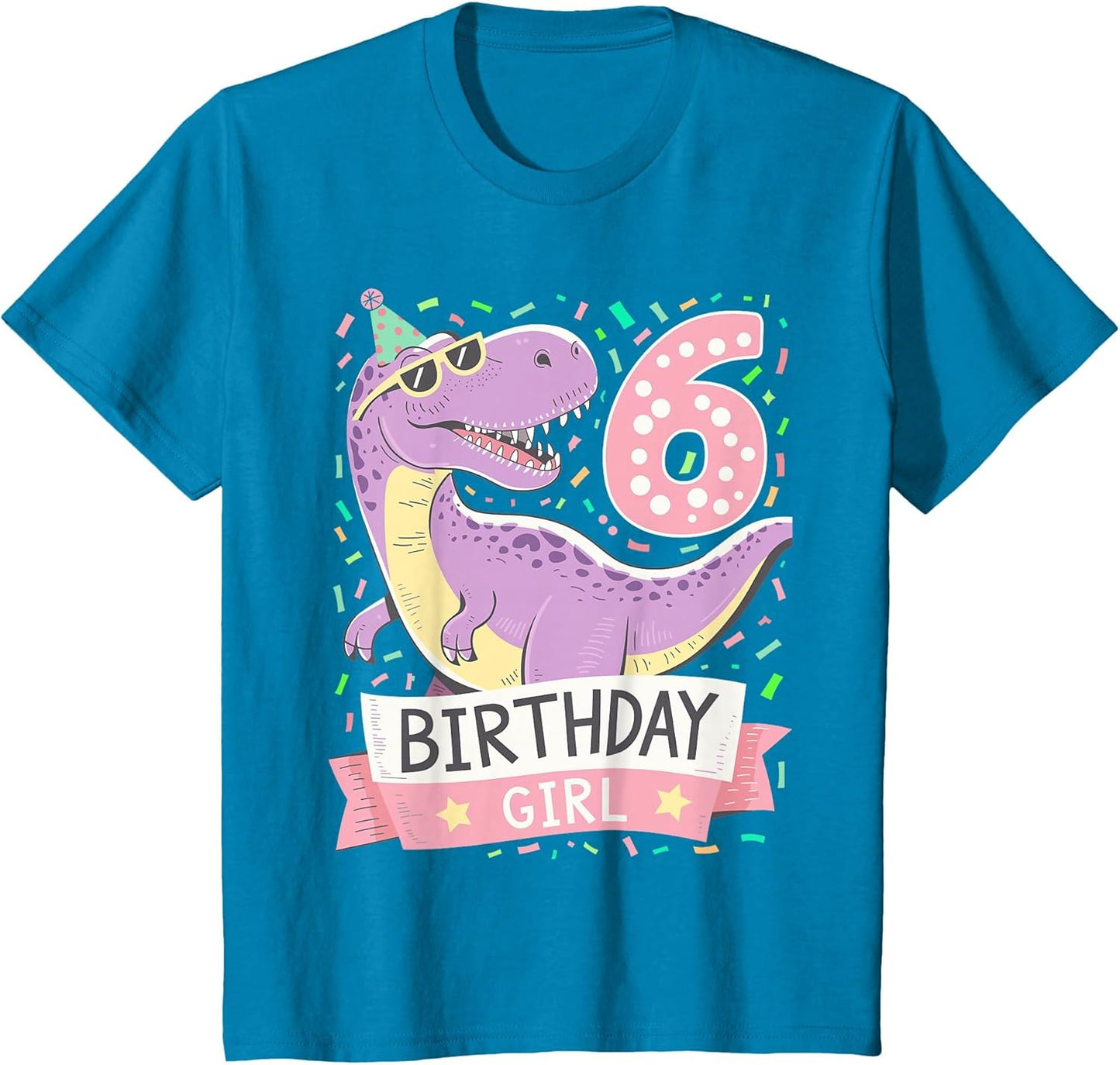 6 Year Old T Rex Dinosaur 6nd Birthday Girl