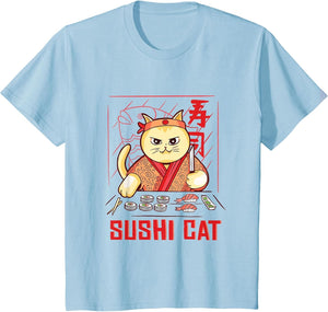 Sushi Cat Funny Japanese Chef Food Graphic