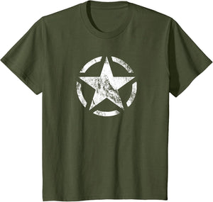 Vintage WW2 - WWII Military Vehicle White Star Broken Circle