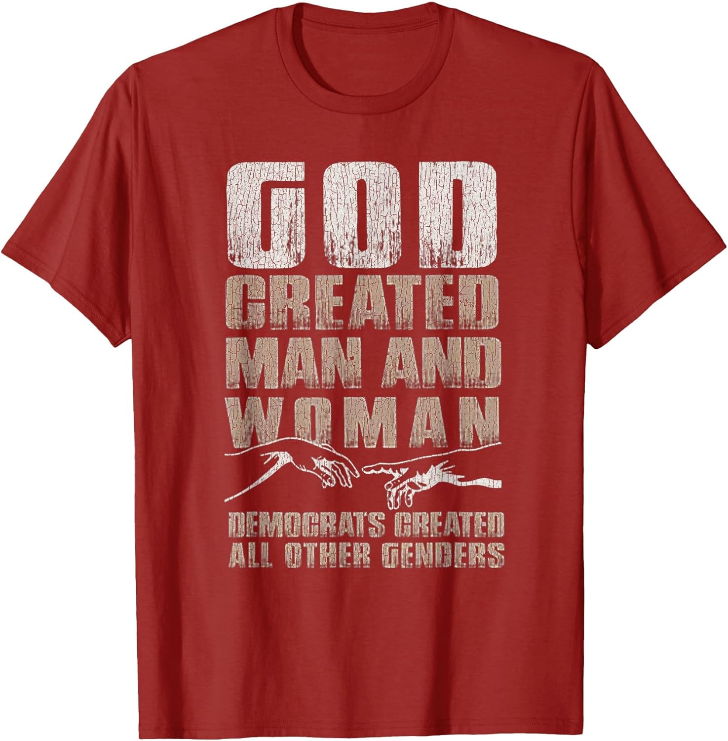 Vintage God Created Man & Woman Democrats Created All Other