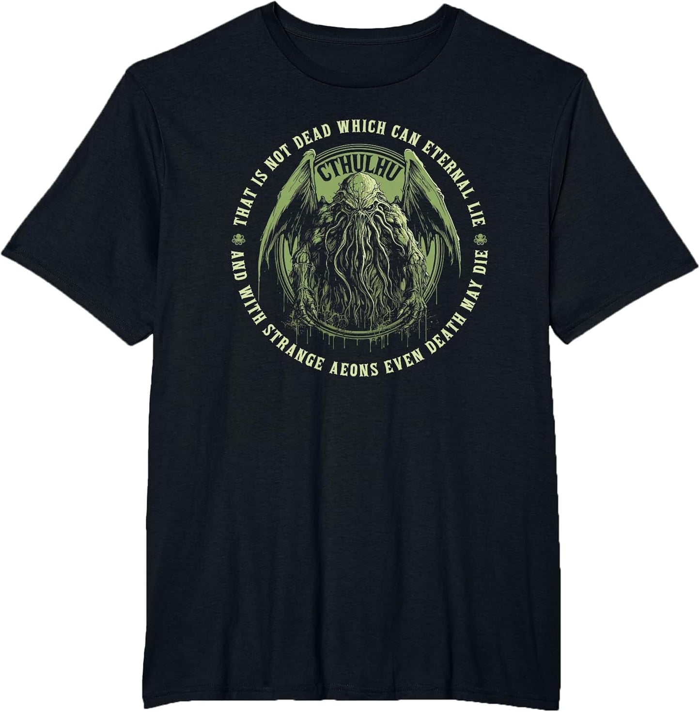 Cthulhu Death May Die Quote, Vintage Cosmic Horror Cthulhu