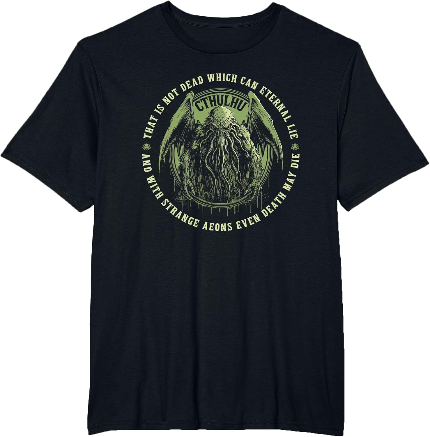 Cthulhu Death May Die Quote, Vintage Cosmic Horror Cthulhu