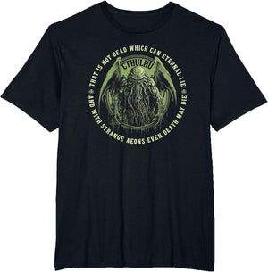 Cthulhu Death May Die Quote, Vintage Cosmic Horror Cthulhu